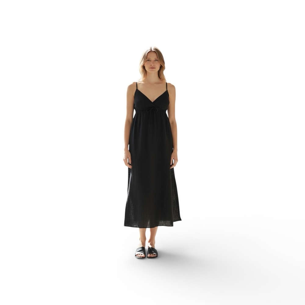 - DKNY
V-Neck Front-Tie Maxi Dress Cover-Up Size Large